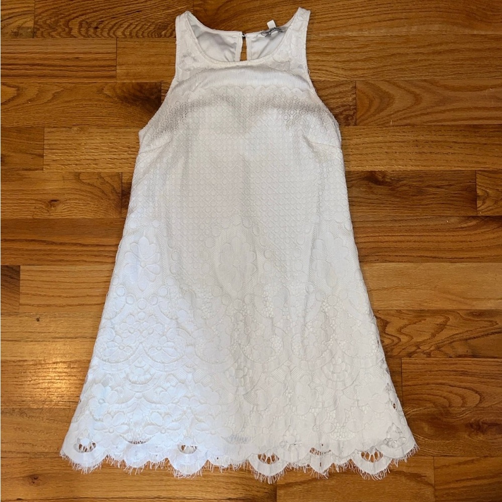 White Lace Tank Dress